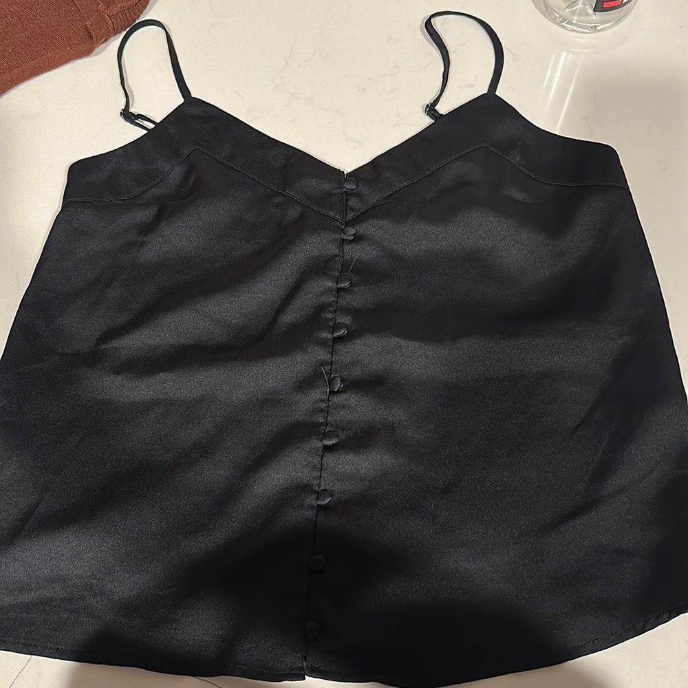 Abercrombie and Fitch black satin top